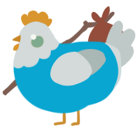 A cerulean and silver chicken with a head pattern