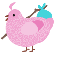 (unnamed), a pink chicken with a double-lace pattern