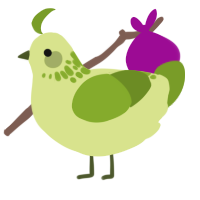 A lemon and chartreuse chicken with a neck-speckle pattern