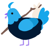 A tumblr and sky chicken with a head pattern