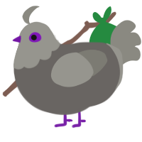 A grey and ash chicken with a head pattern
