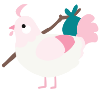 A white and rose chicken with a head pattern