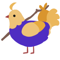 A indigo and honey chicken with a head pattern