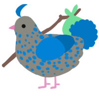 A ash and sapphire chicken with a speckle pattern