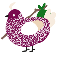 (unnamed), a wine and cream chicken with a double-lace pattern