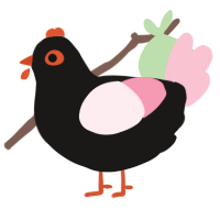 A sable and rose chicken
