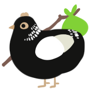 A black and white chicken with a neck-band pattern