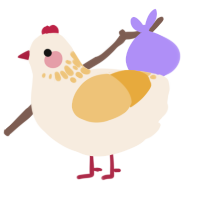 A cream and honey chicken with a neck-speckle pattern