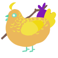 A honey and yellow chicken with a half-lace pattern