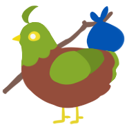 A russet and chartreuse chicken with a head pattern