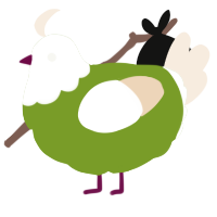 A chartreuse and cream chicken with a head pattern