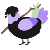 A sable and lilac chicken with a head pattern