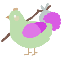 A gluppy and orchid chicken