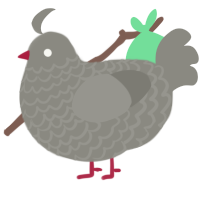A ash chicken with a lace pattern