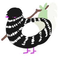 A sable and white chicken with a bar pattern