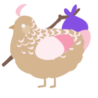 A beige and rose chicken with a half-lace pattern