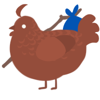 A russet chicken with a half-lace pattern