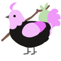 A sable and lavender chicken with a head pattern