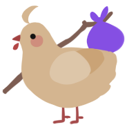 A beige chicken