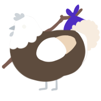 A bark and cream chicken with a head pattern