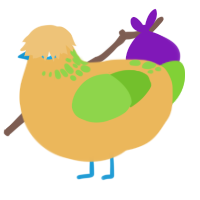 sunshine bloom, a honey and grass chicken with a neck-speckle pattern