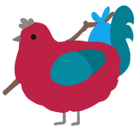 A crimson and sea chicken