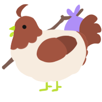 A cream and russet chicken with a head pattern