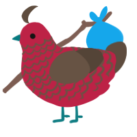 A crimson and bark chicken with a lace pattern