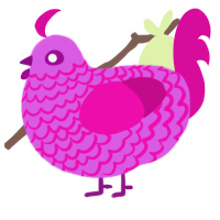 Iphone 4, a orchid and fuchsia chicken with a lace pattern