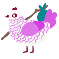A white and orchid chicken with a lace pattern