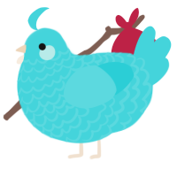 A aqua chicken with a lace pattern
