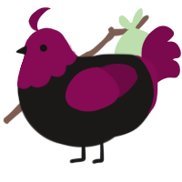 A sable and wine chicken with a head pattern