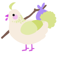 A cream and lemon chicken with a neck-speckle pattern