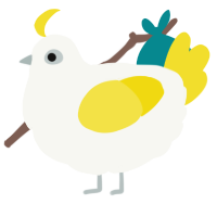 A white and yellow chicken