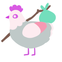 A silver and rose chicken with a head pattern