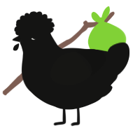 A black chicken