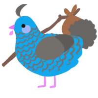 A sky and grey chicken with a lace pattern