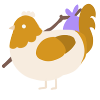 choux, a cream and ochre chicken with a head pattern