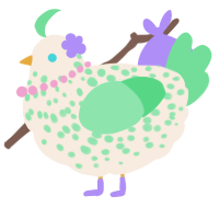 A cream and spring chicken with a speckle pattern