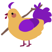 A honey and violet chicken
