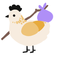A cream and honey chicken with a neck-speckle pattern