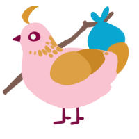 A rose and orange chicken with a neck-speckle pattern