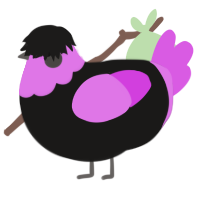 A sable and orchid chicken with a head pattern