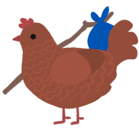 A russet chicken with a lace pattern