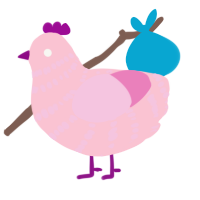 Syphilis, a rose and pink chicken with a bar pattern