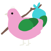 A pink and viridian chicken