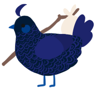 A tumblr and navy chicken with a double-lace pattern