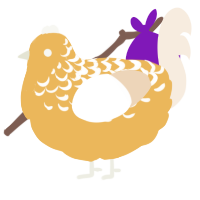 A honey and cream chicken with a half-lace pattern