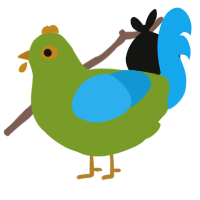 (unnamed), a chartreuse and sky chicken