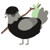 A sable and ash chicken with a head pattern